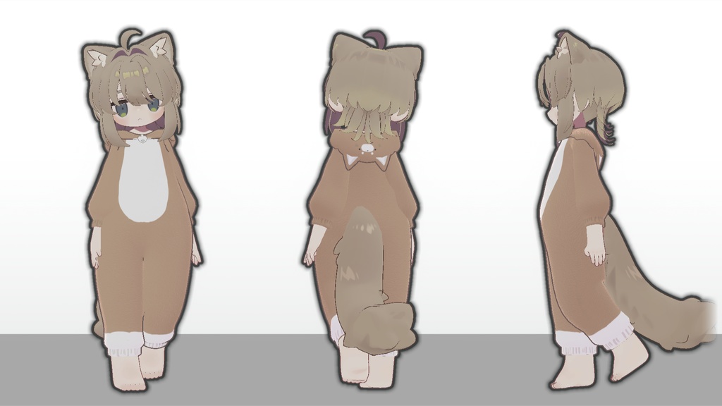 【キプフェル対応】ねこのきぐるみパジャマ【まめふれんず】