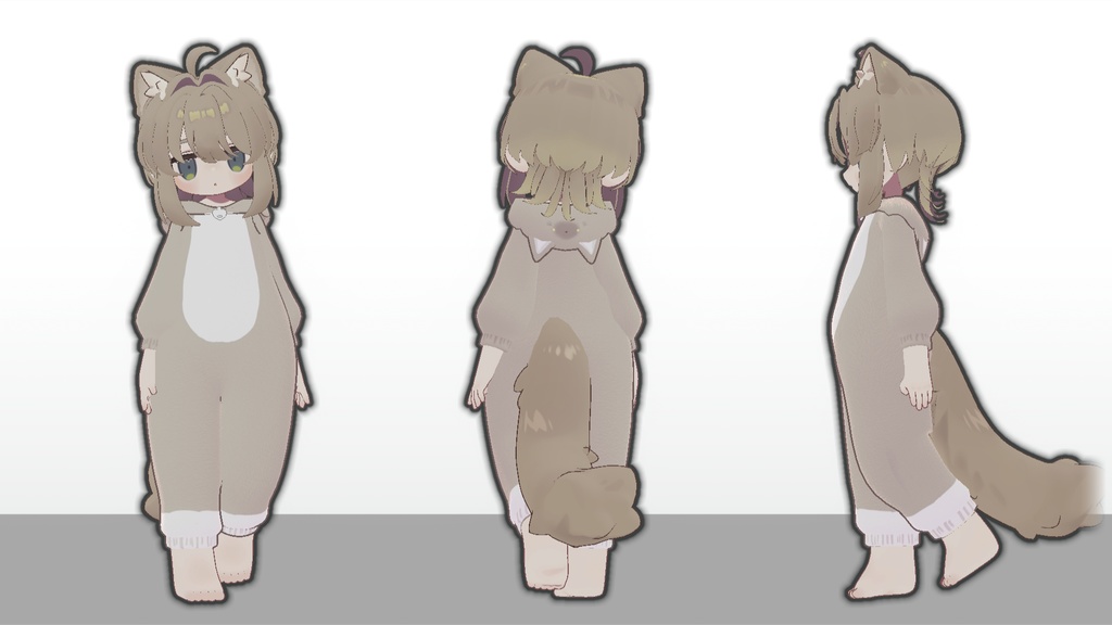 【キプフェル対応】ねこのきぐるみパジャマ【まめふれんず】