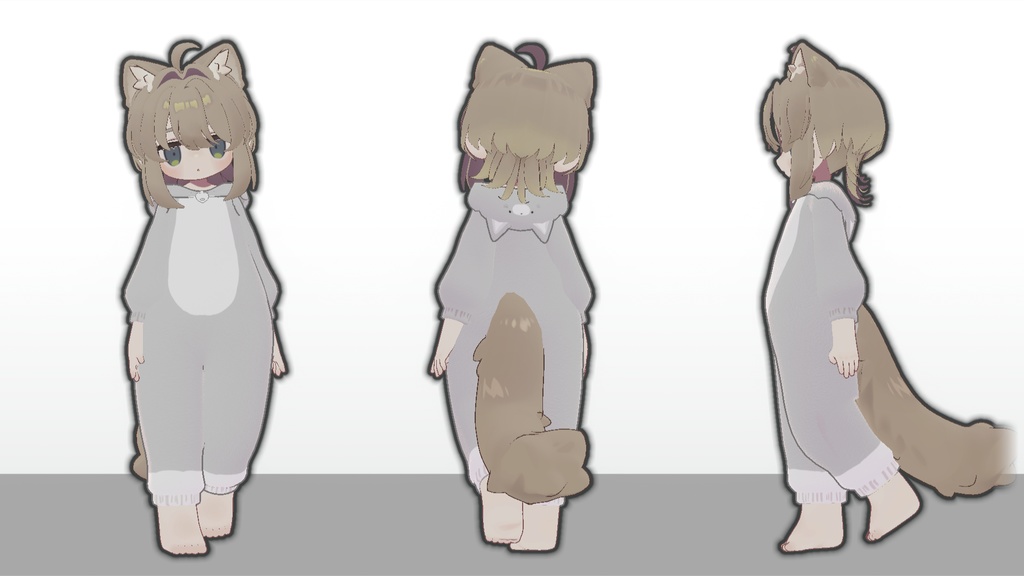 【キプフェル対応】ねこのきぐるみパジャマ【まめふれんず】