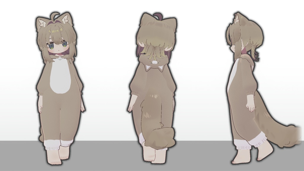 【キプフェル対応】ねこのきぐるみパジャマ【まめふれんず】