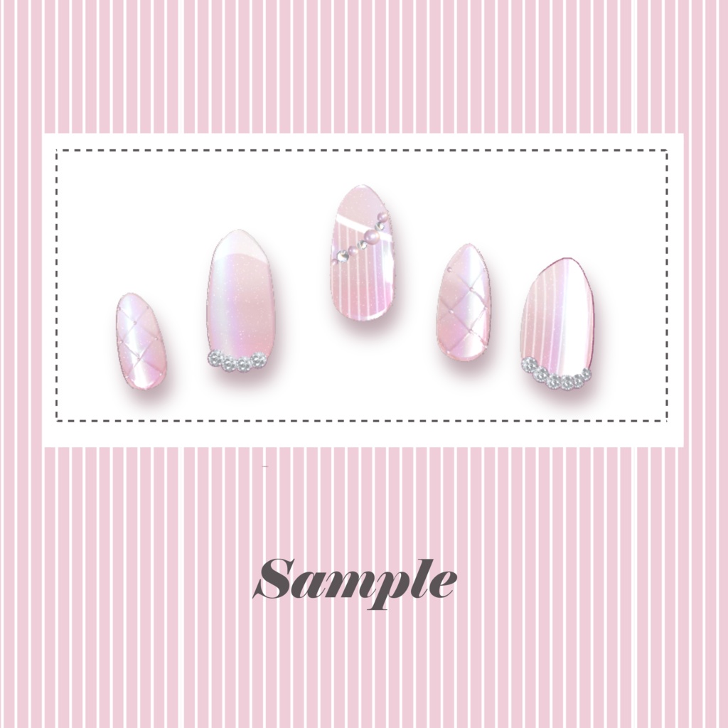 【しらつめ・マヌカ対応】キルティングネイル【ネイルチップセット】