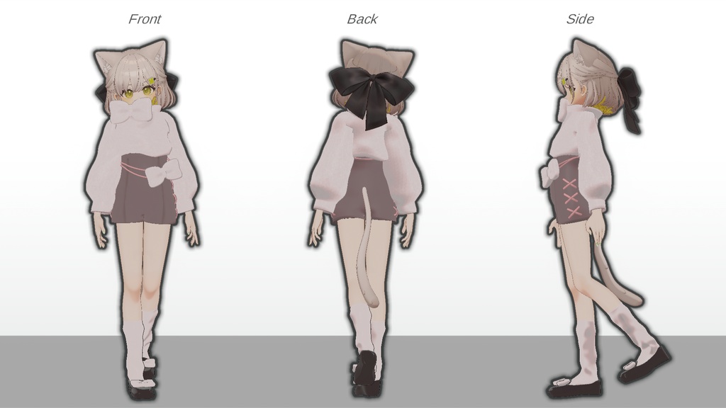 【3アバター対応】Big Ribbon Knit【まめふれんず】