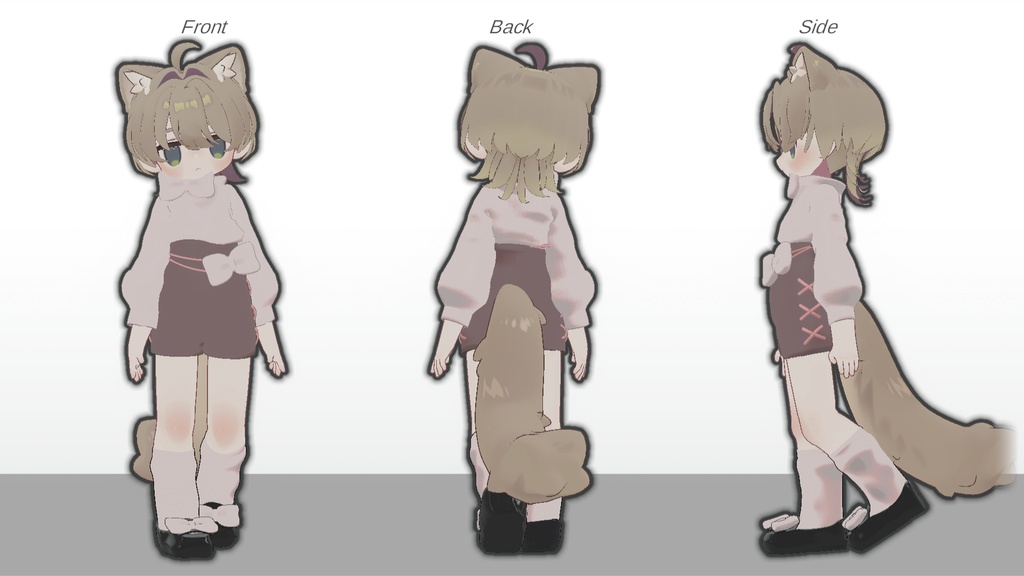 【3アバター対応】Big Ribbon Knit【まめふれんず】