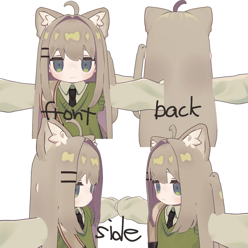 【キプフェル・みみのこ対応】さらさらサイドアップ【PB設定済】