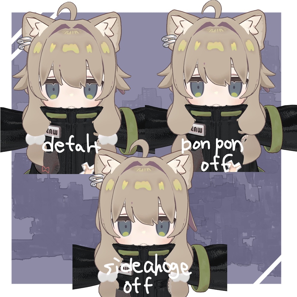 【キプフェル・みみのこ対応】もみあげショート【PB設定済】