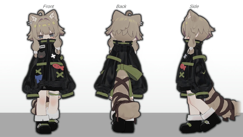 【キプフェル・みみのこ対応】もみあげショート【PB設定済】