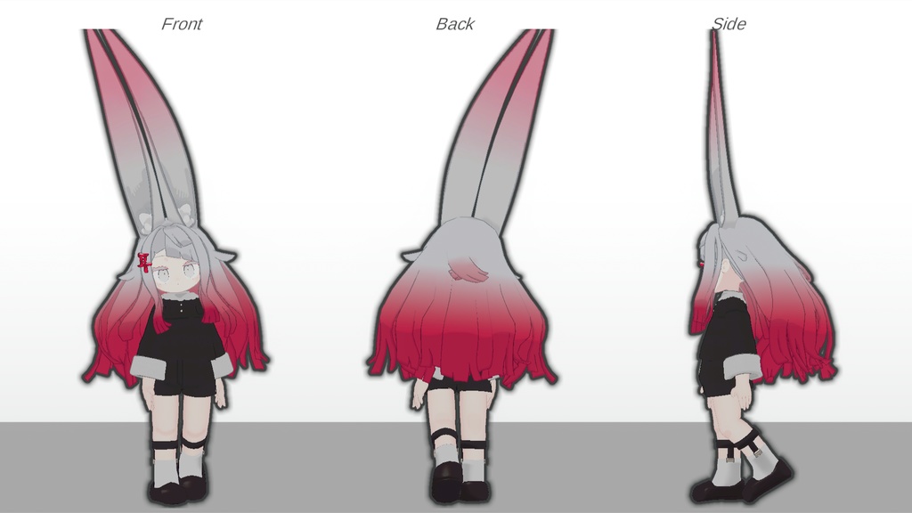 【キプフェル・みみのこ対応】モノトーン ワンピース【まめふれんず】