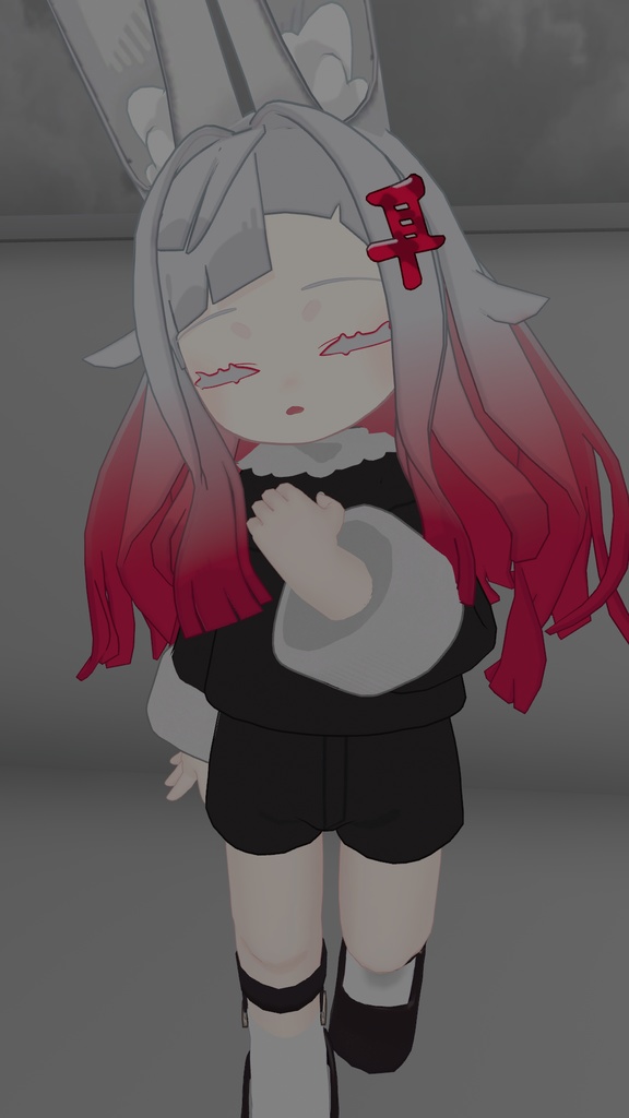 【キプフェル・みみのこ対応】モノトーン ワンピース【まめふれんず】