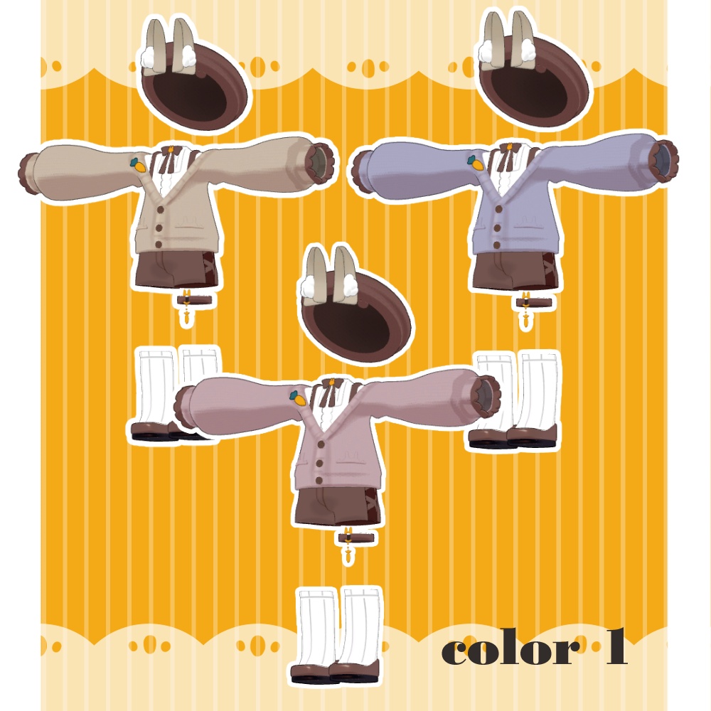 【キプフェル・みみのこ・がぶ対応】Love it ×2 Knit【まめふれんず】