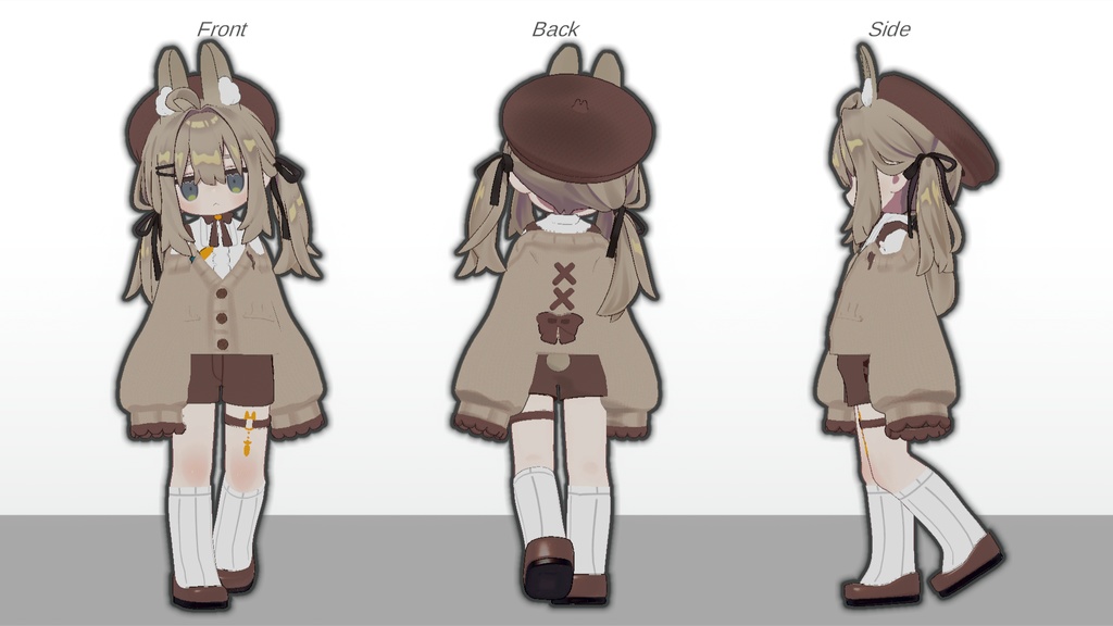 【キプフェル・みみのこ・がぶ対応】Love it ×2 Knit【まめふれんず】