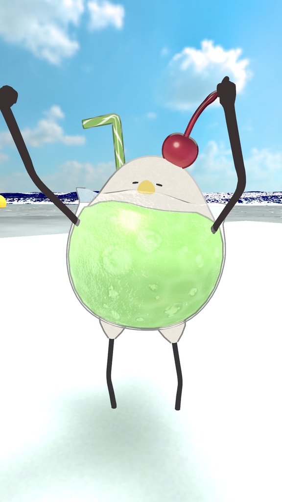 【Bird/鳥 対応】とりフロート【3Dモデル・テクスチャ】