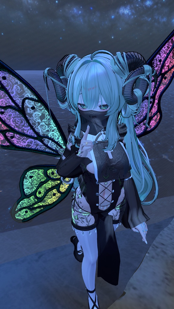 【VRChat】Fairy Lace Wing【PB・Animation設定済】