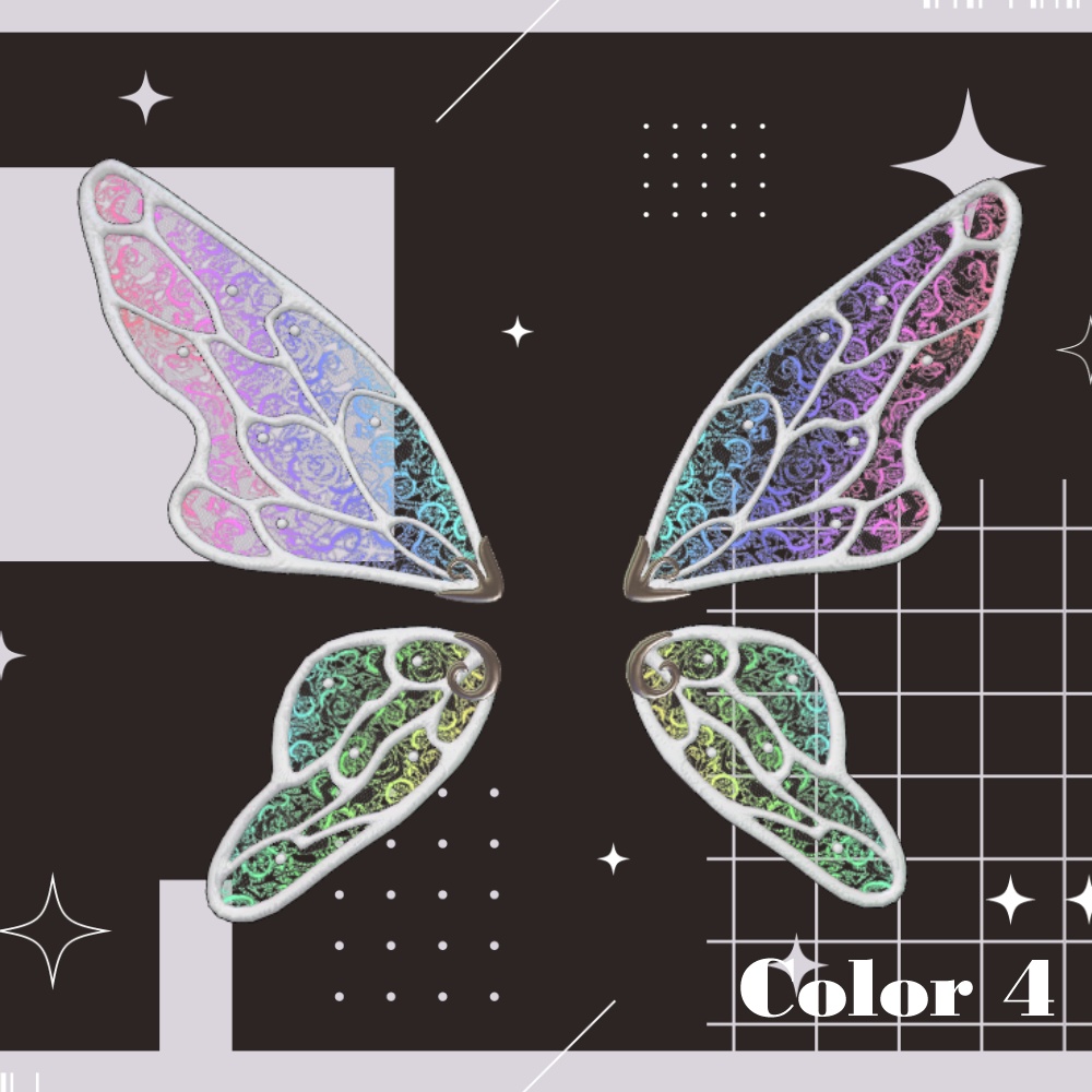 【VRChat】Fairy Lace Wing【PB・Animation設定済】