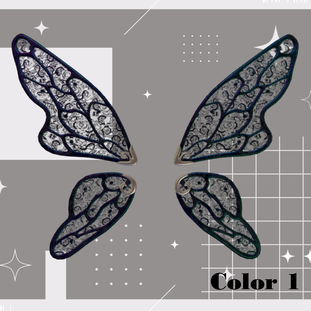 【VRChat】Fairy Lace Wing【PB・Animation設定済】