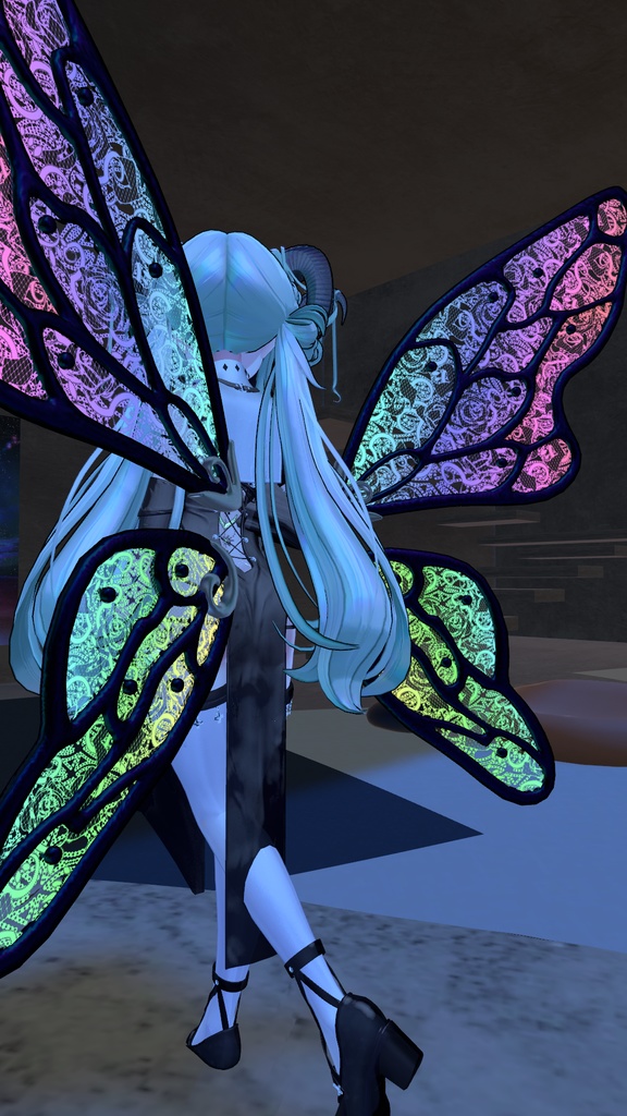【VRChat】Fairy Lace Wing【PB・Animation設定済】