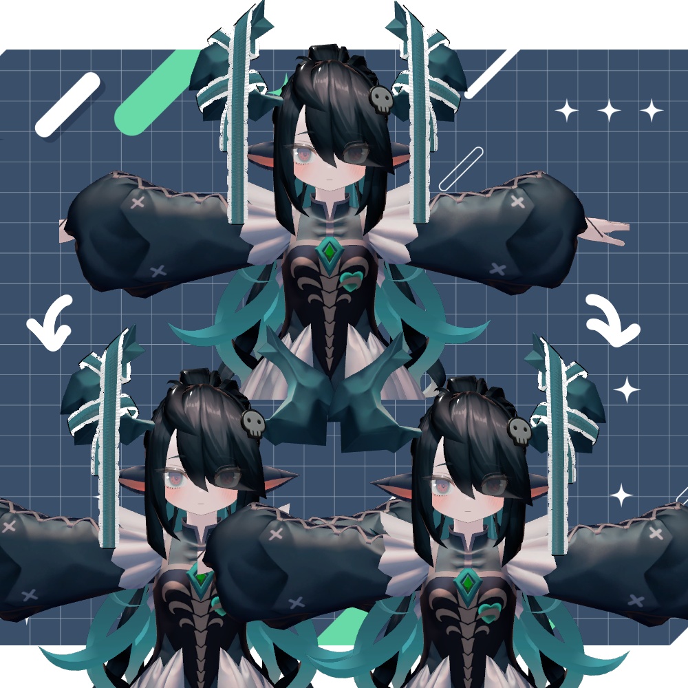 【バジリスク対応】Horn & Tail アクセサリー【PB設定済】