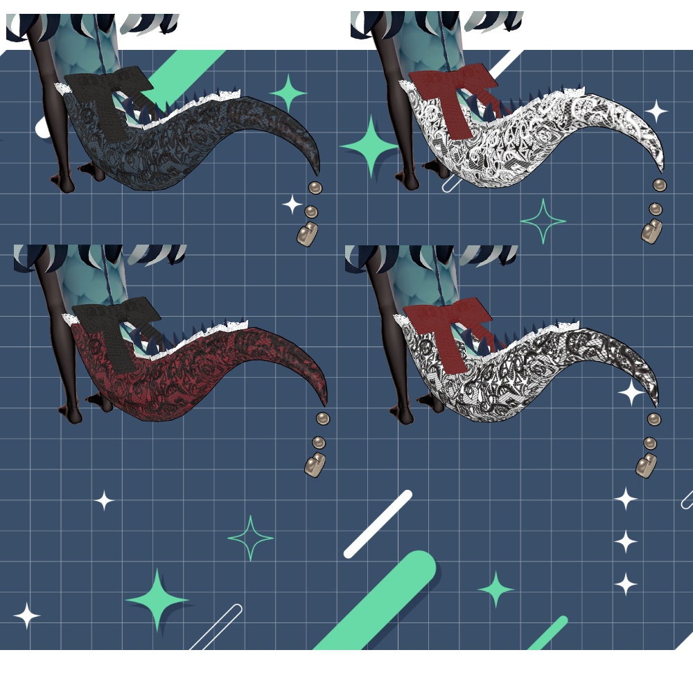 【バジリスク対応】Horn & Tail アクセサリー【PB設定済】