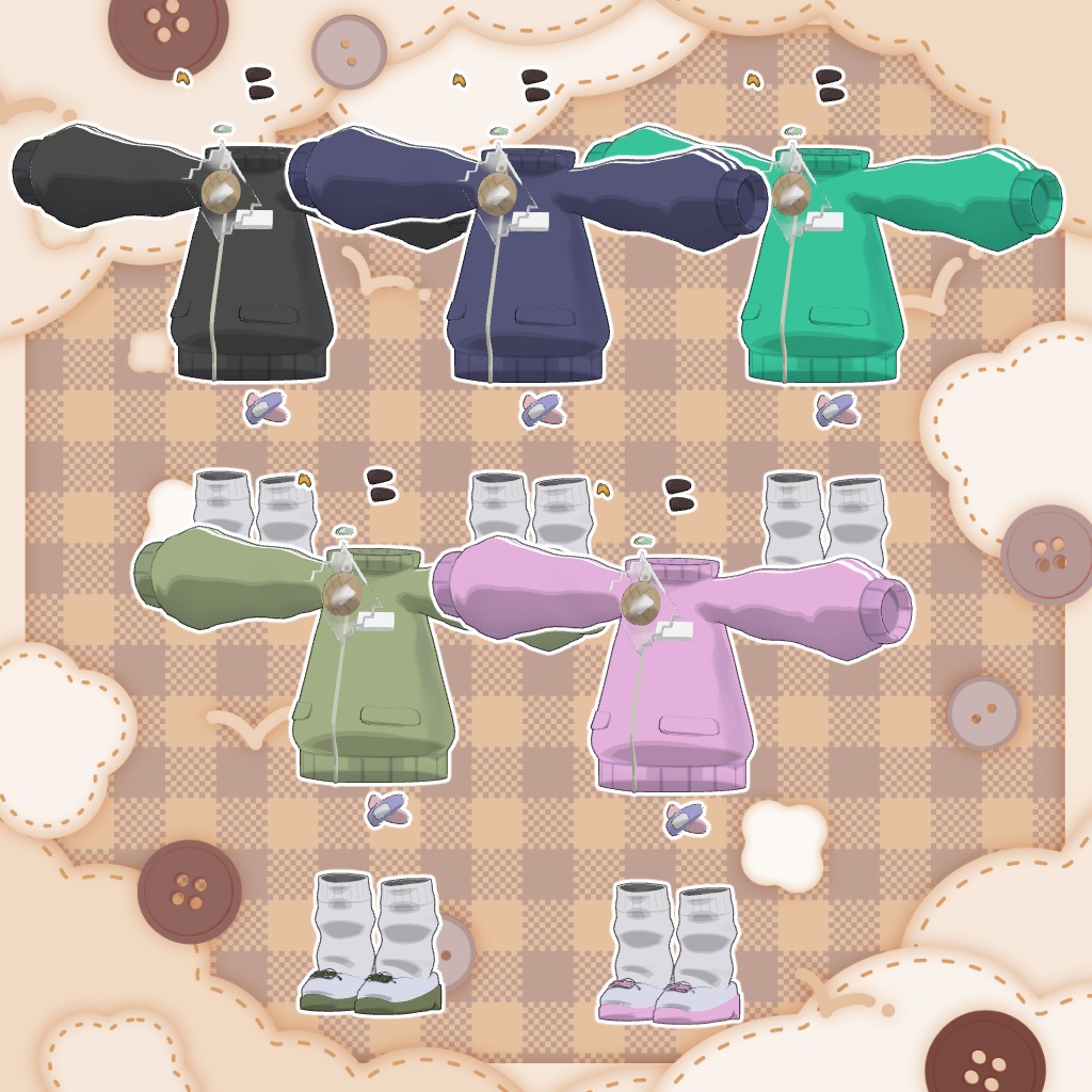 【キプフェル・みみのこ・コロネ対応】わんぱく!いもジャージ【まめふれんず・えも研】