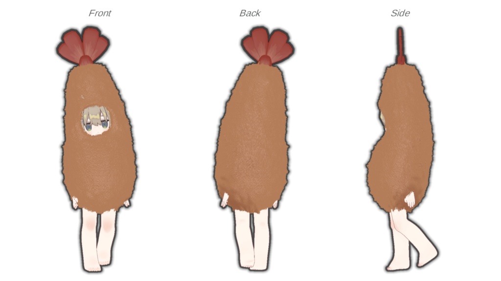 【キプフェル・みみのこ対応】エビフライのきぐるみ【PB設定済】