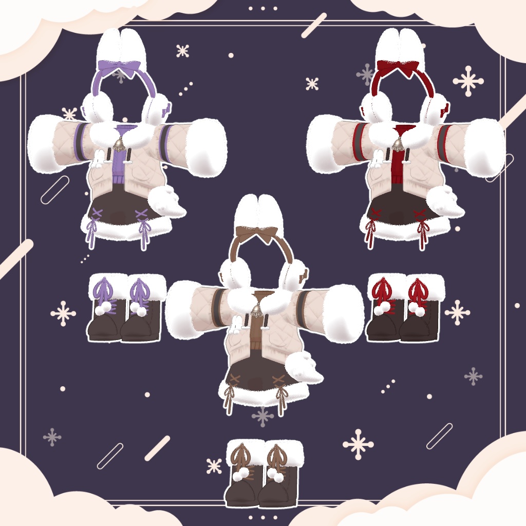 【キプフェル・みみのこ対応】Snowy Puff【まめふれんず】