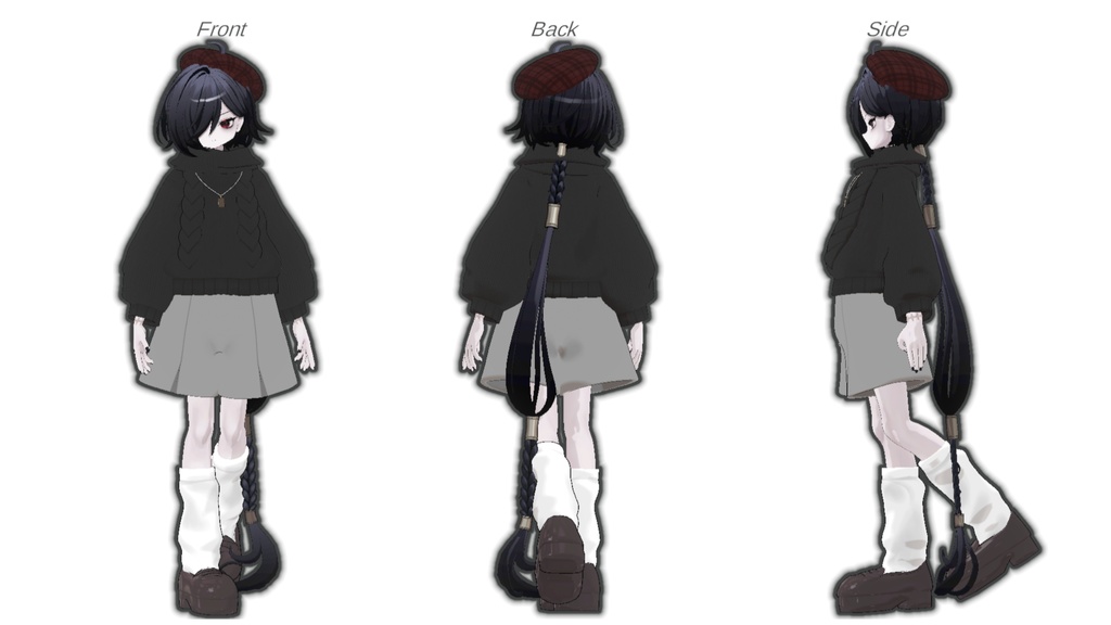 【キプフェル・ネハイル対応】Braid Knit【まめふれんず】