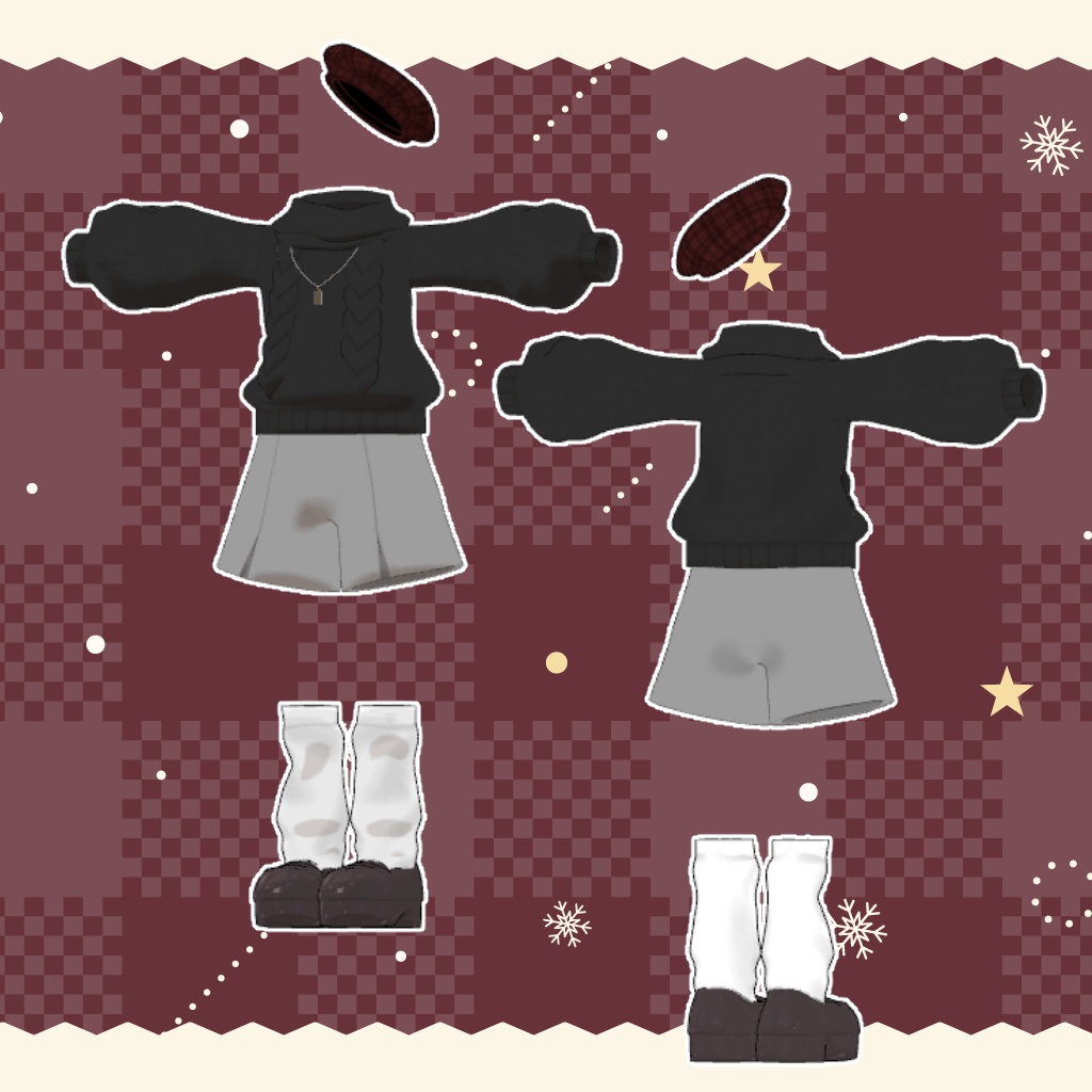 【キプフェル・ネハイル対応】Braid Knit【まめふれんず】