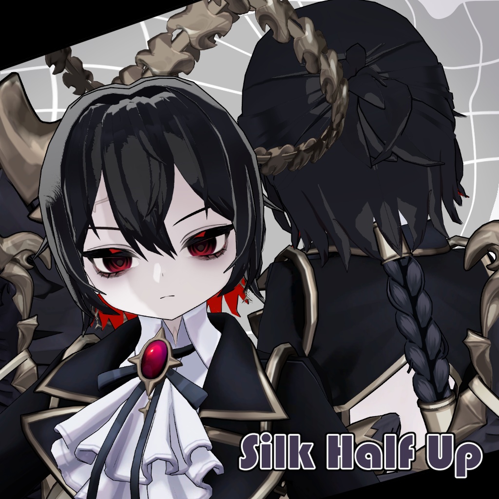 SALE!【6アバター対応髪型】Silk Half Up【PB設定済】