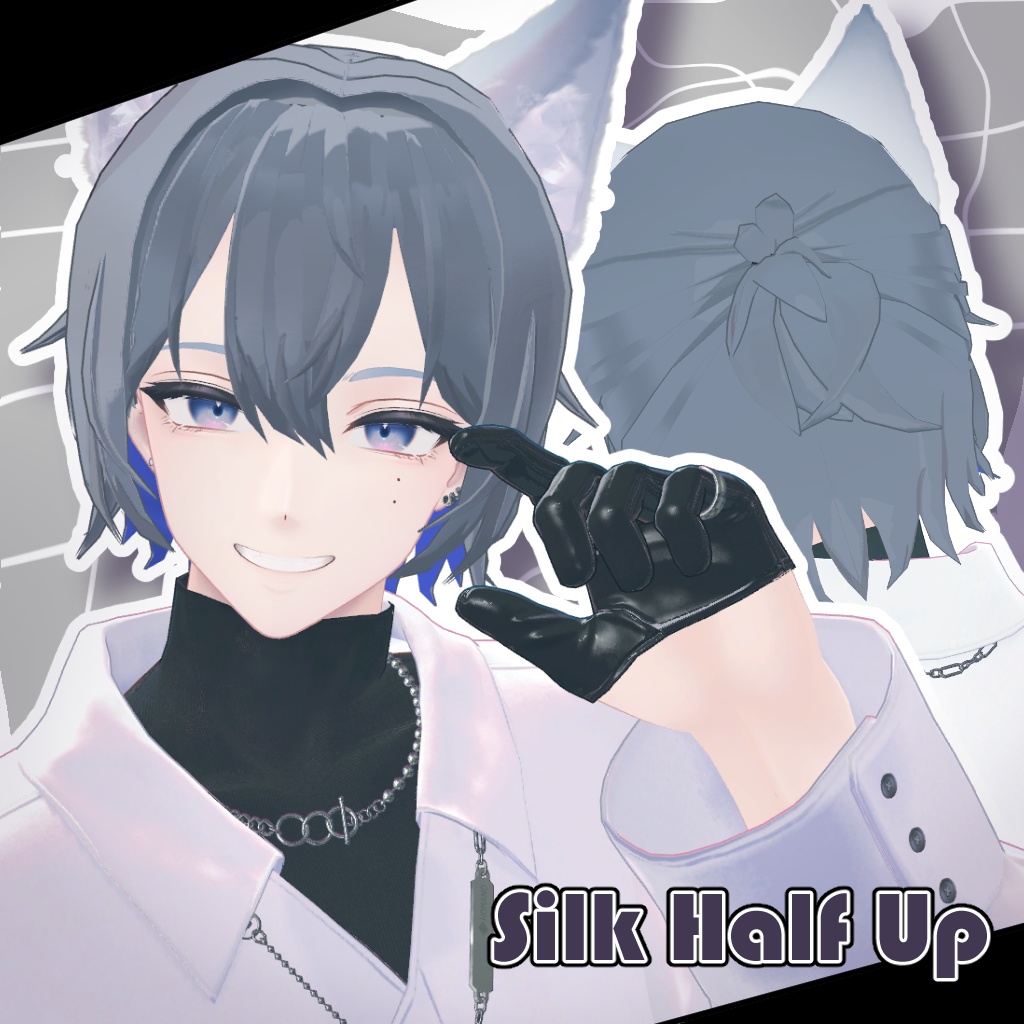 SALE!【6アバター対応髪型】Silk Half Up【PB設定済】