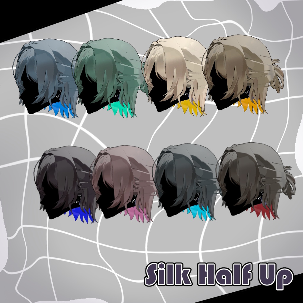 SALE!【6アバター対応髪型】Silk Half Up【PB設定済】