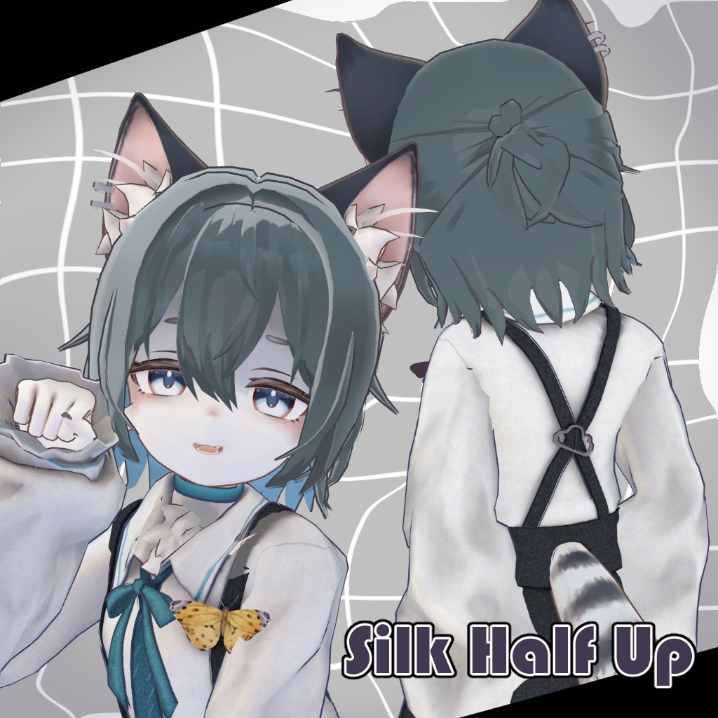 SALE!【6アバター対応髪型】Silk Half Up【PB設定済】