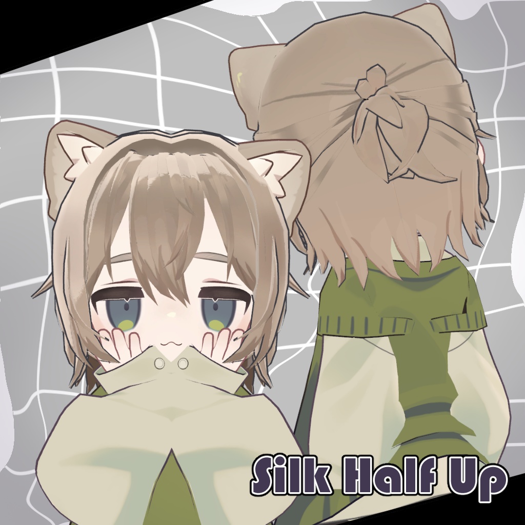 SALE!【6アバター対応髪型】Silk Half Up【PB設定済】
