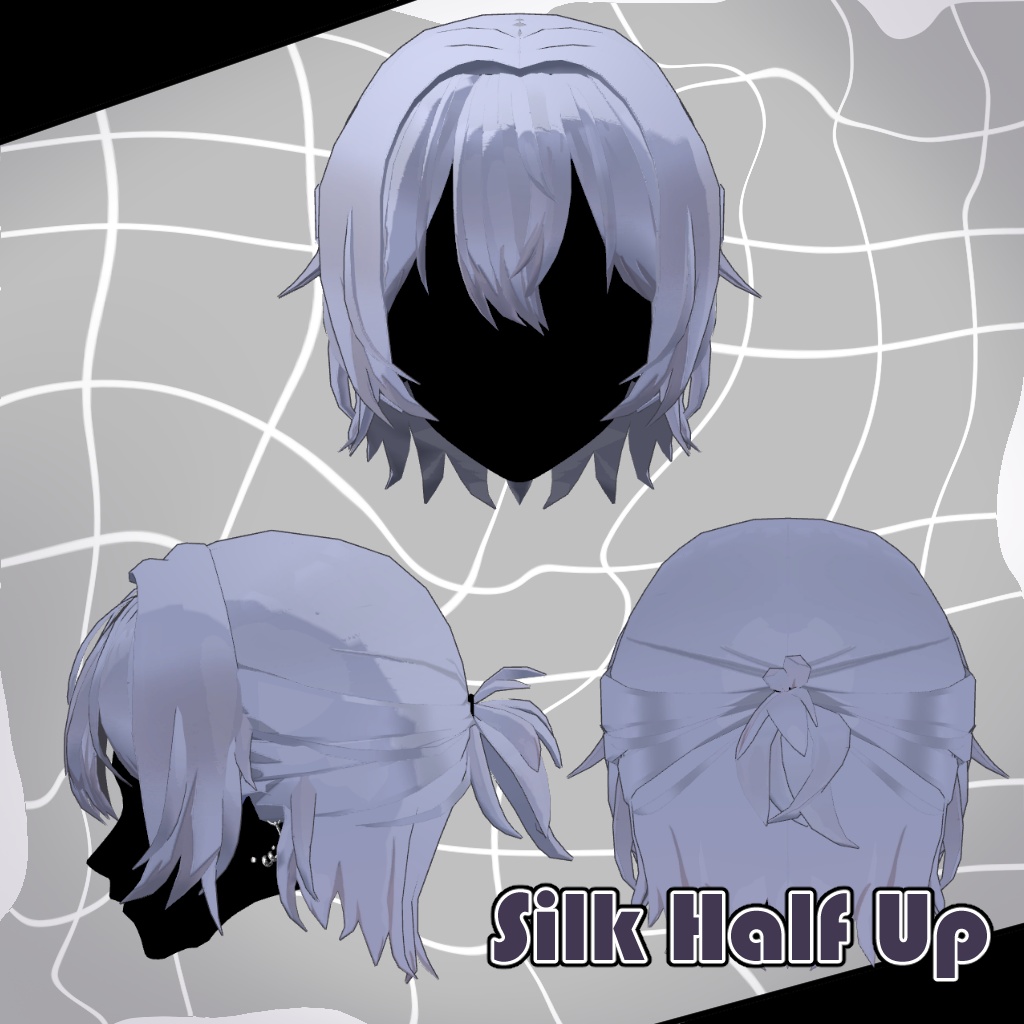SALE!【6アバター対応髪型】Silk Half Up【PB設定済】