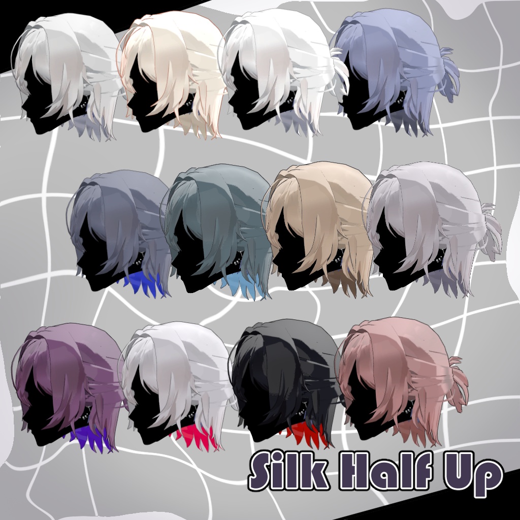 SALE!【6アバター対応髪型】Silk Half Up【PB設定済】