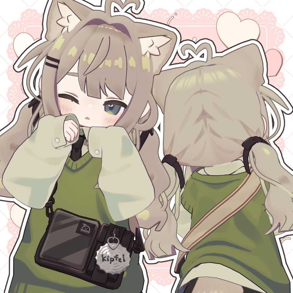 【5アバター対応】ぱっつんローツイン【PB設定済】