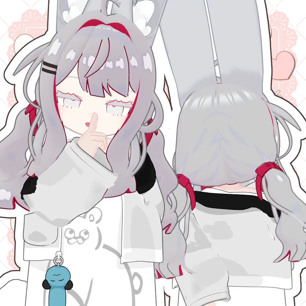 【5アバター対応】ぱっつんローツイン【PB設定済】