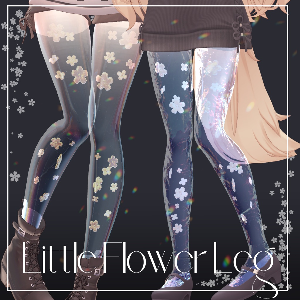 SALE!【7アバター対応】Little Flower Leg【Aquaglassコラボコンテンツ】