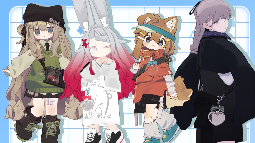 SALE!【4アバター対応】🩷Mini Heart Pouch🩵【PB・MA設定済】