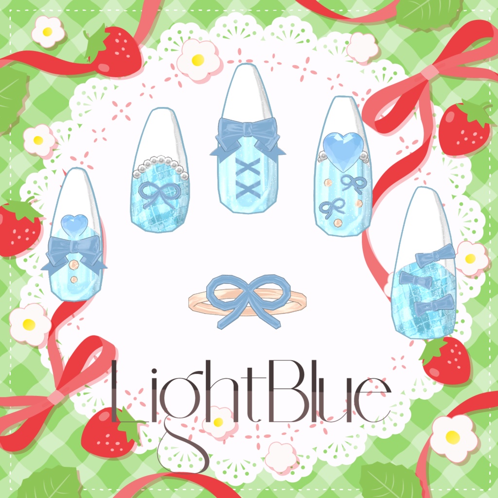 SALE!【14アバター対応】RibbonNailTip【MA設定済】
