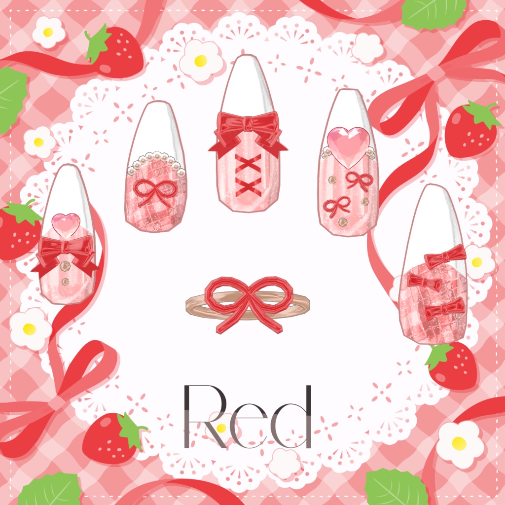 SALE!【14アバター対応】RibbonNailTip【MA設定済】