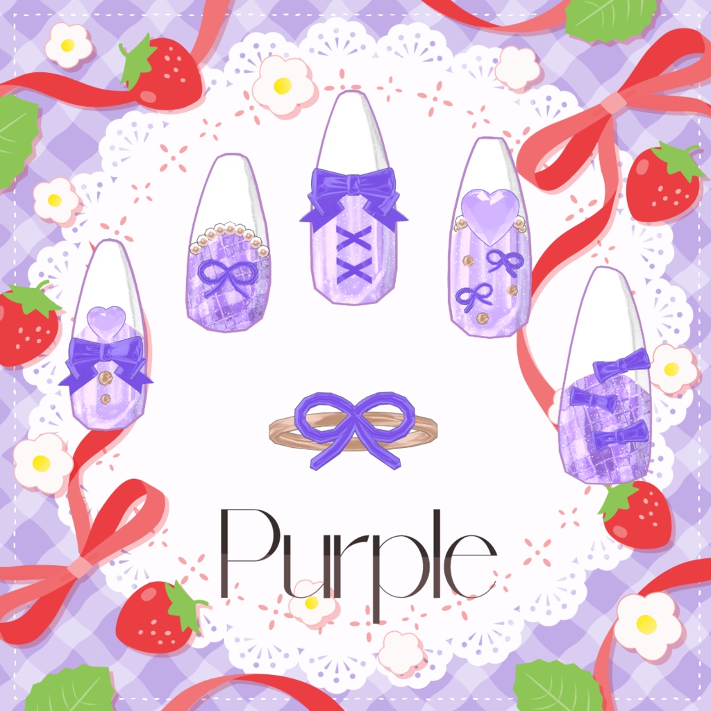 SALE!【14アバター対応】RibbonNailTip【MA設定済】