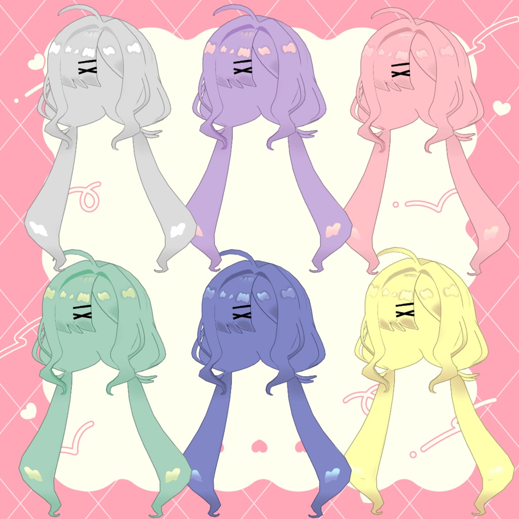 SALE!【9アバター対応】もふくらげヘア【PB・MA設定済】