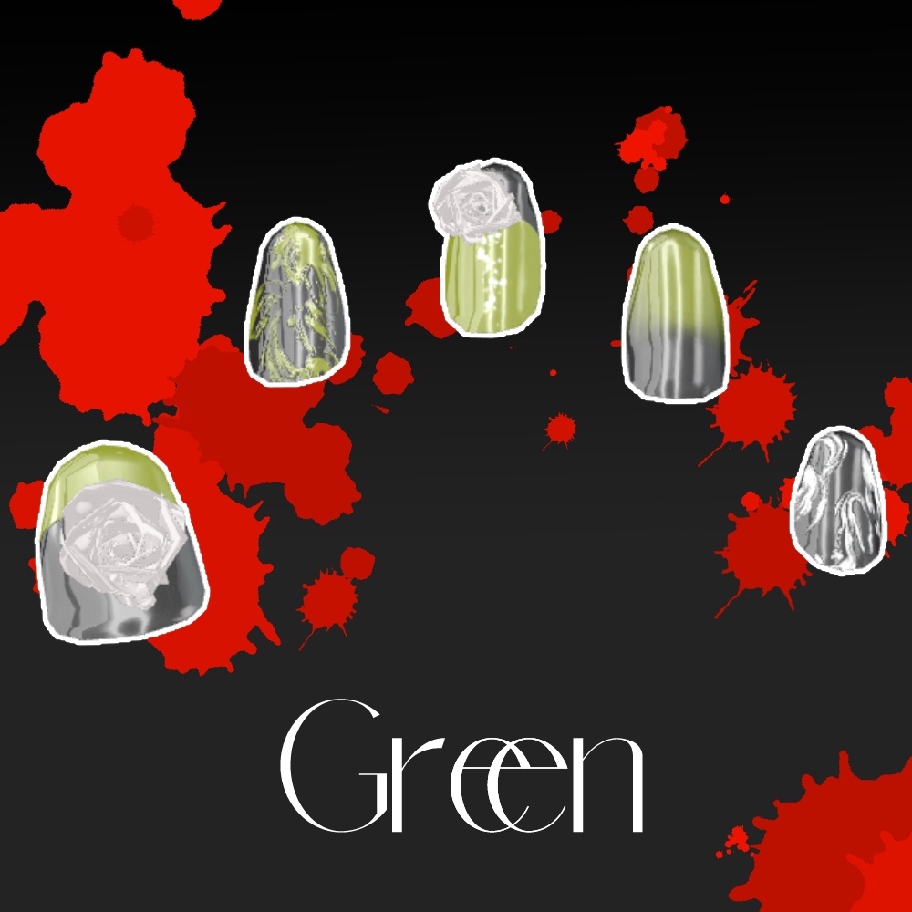 【月喰かむる対応】Bloody Rose Nail【MA対応】