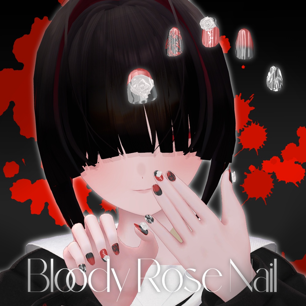 【月喰かむる対応】Bloody Rose Nail【MA対応】