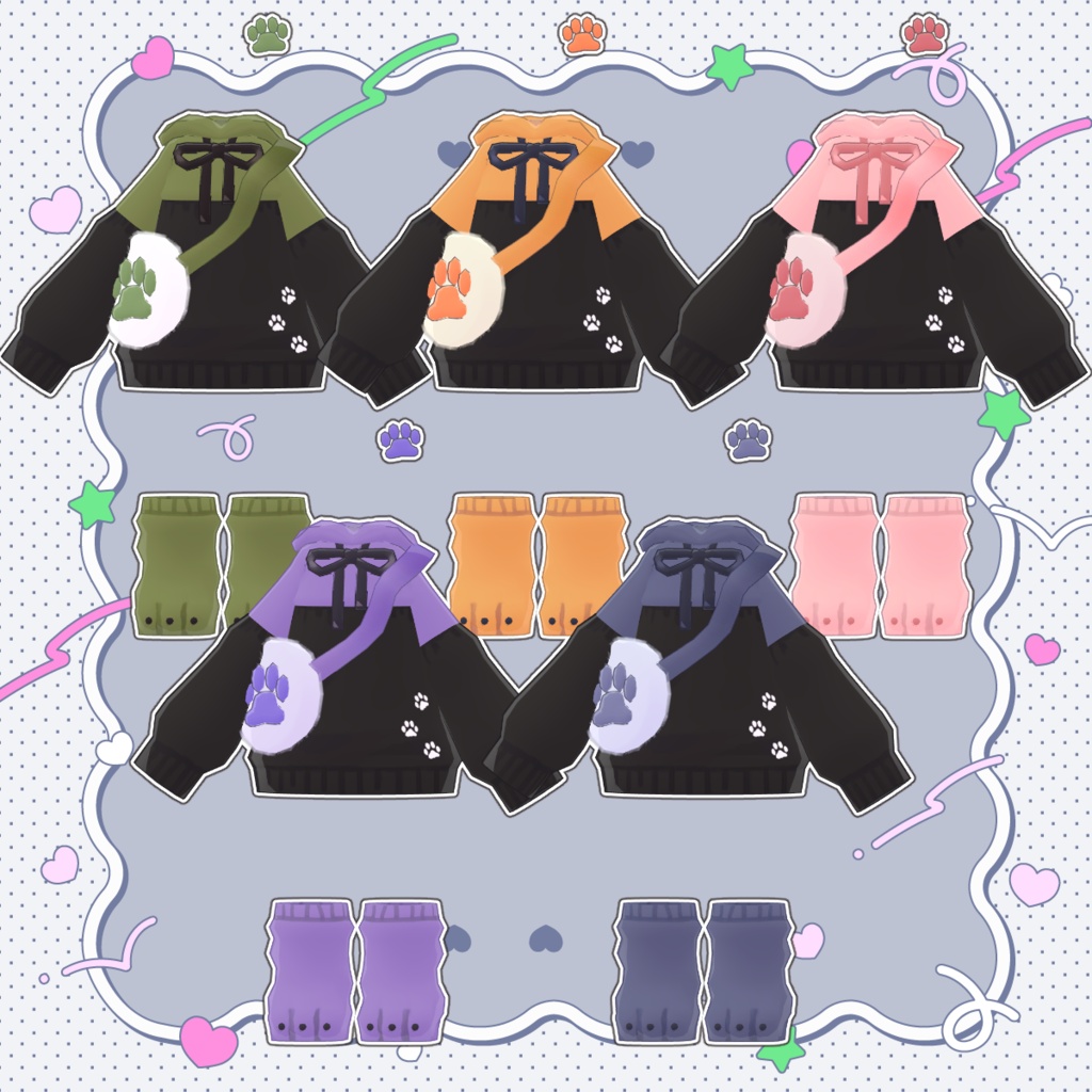 ワンコインセール!【まめふれんず対応】Paw Hoodie【MA・PB対応】