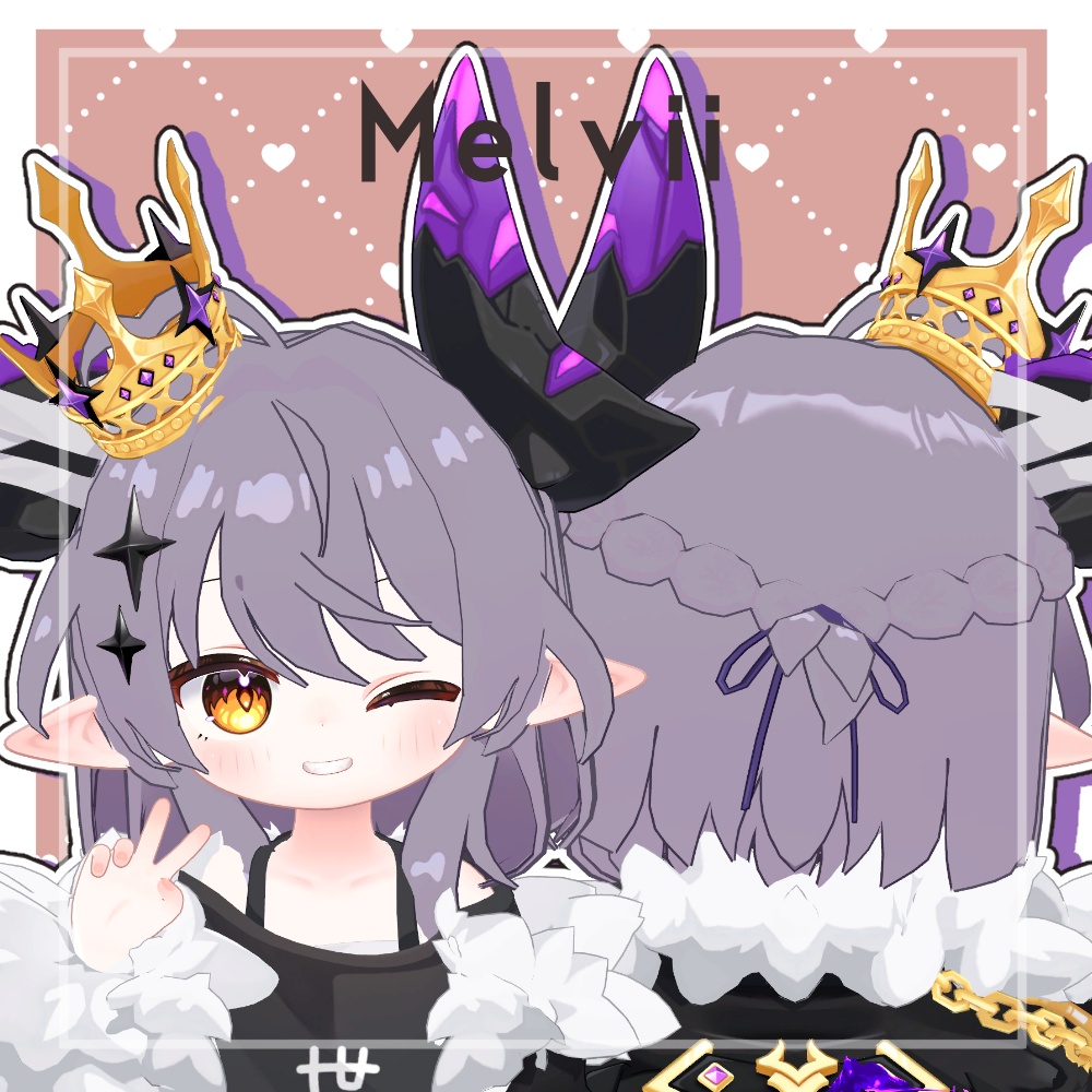 【10アバター対応】ハーフアップウルフ【MA・PB対応】