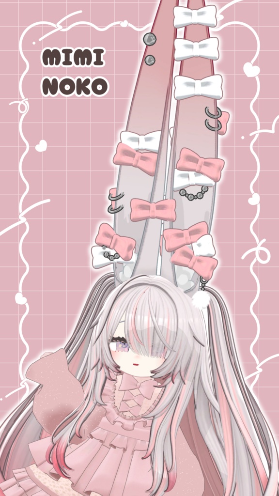 9/11 18:00 ~ 販売開始SALE!【みみのこ対応】みみツートンリボン【MA・PB対応】