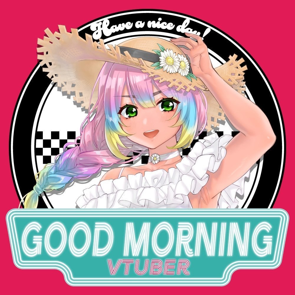 【第一弾❕】ダイナー風おはよう素材、5色❕【Vtuber/Vliver向け】