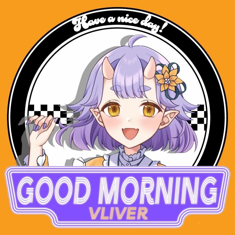 【第一弾❕】ダイナー風おはよう素材、5色❕【Vtuber/Vliver向け】