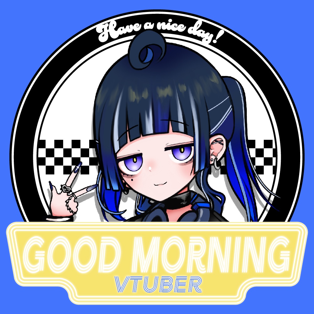 【第一弾❕】ﾀﾞｲﾅｰ風おはよう素材、5色❕【Vtuber/Vliver向け】