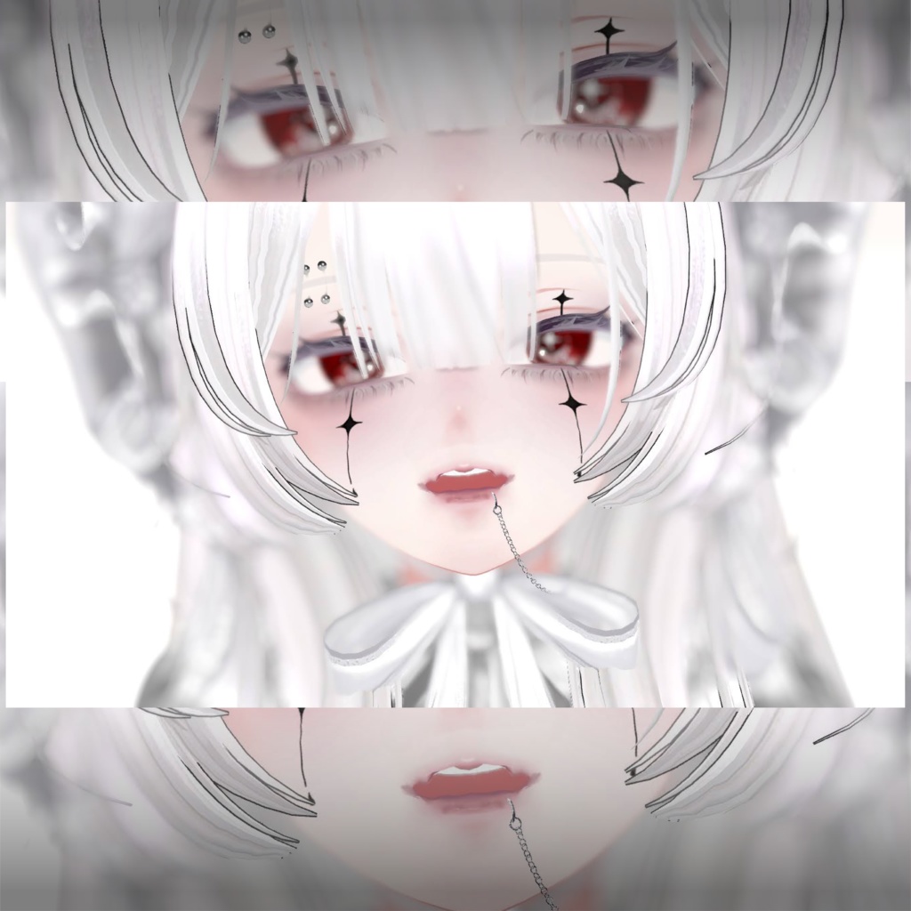 Dark Doll make up texture #ateliersuuria